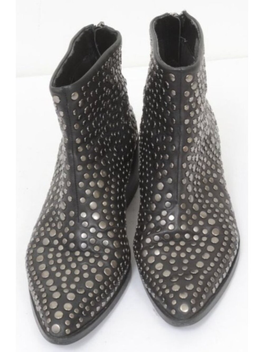 Vince Camuto Women's 8.5 Edenny Leather Studded Ankle Boot Rocker Chic Moto - Picture 5 of 8